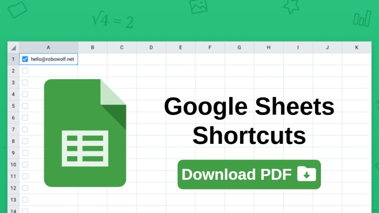 google sheets shortcuts for mac
